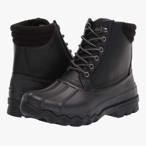 Men's Used Sperry Black Lace-Up Duck Boots 9.5